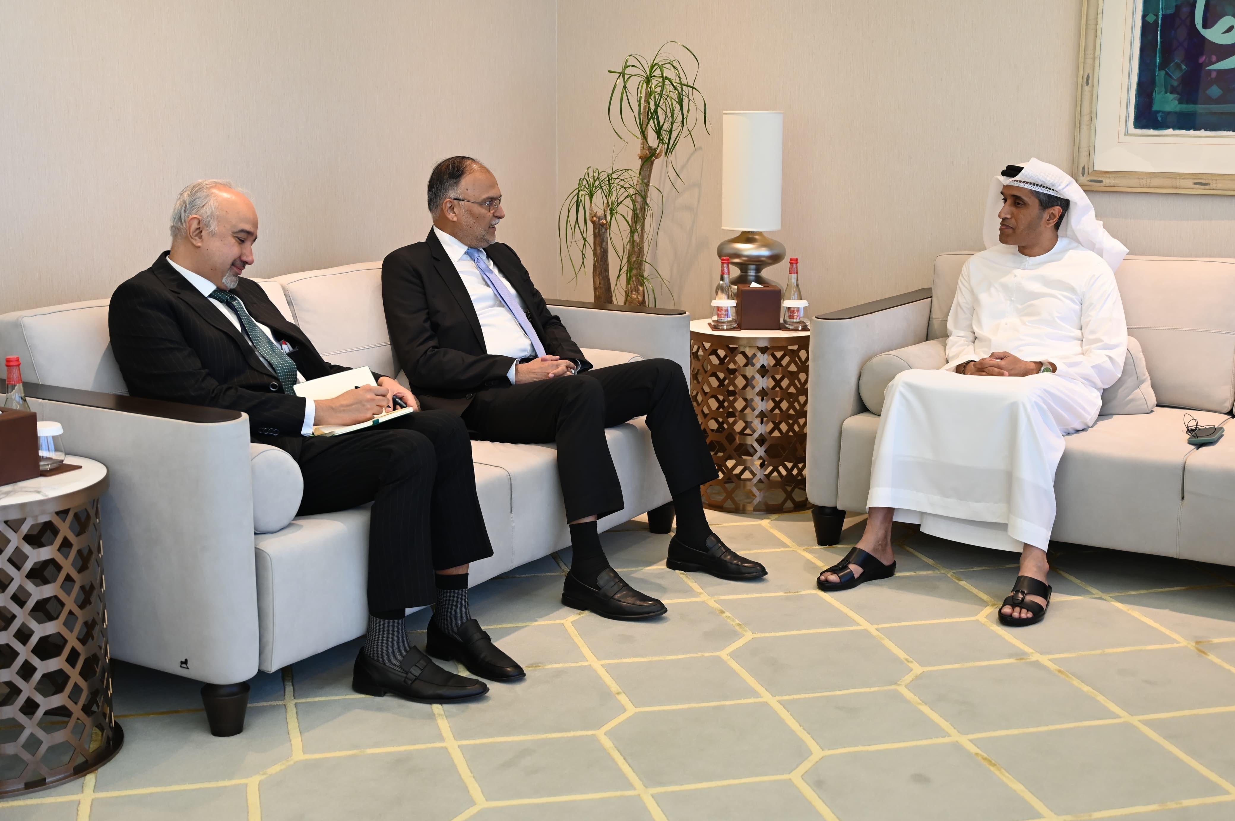 Ahsan Iqbal Meets Abdullah Muhammad Al Basti, Secretary General of Dubai Government's Executive Council/ 

Discusses Pakistan's Vision to become a $1 trillion Economy by 2035
