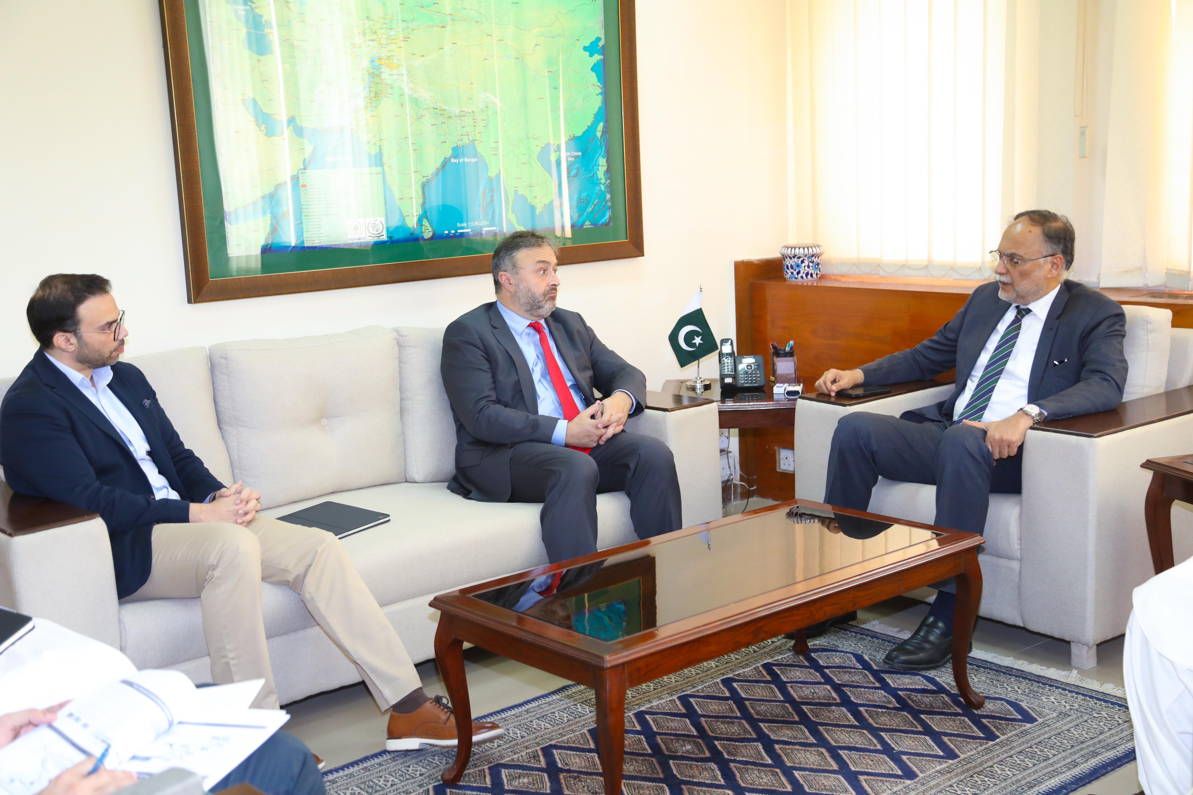 Country Director World Bank, Njay Benhassine called on Minister for Planning Development & Special Initiatives Ahsan Iqbal