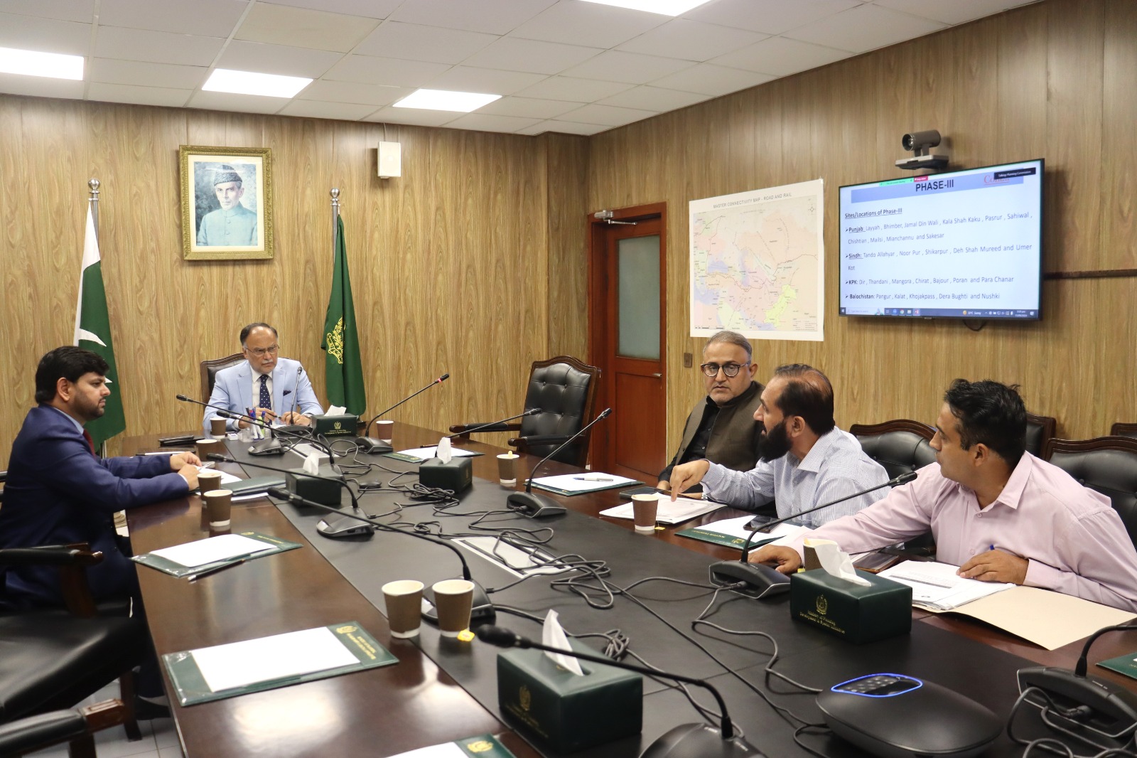 Federal Minister for Planning, Development, and Special Initiatives, Prof. Ahsan Iqbal, chaired a meeting to review the progress of the Saut-ul-Quran Project.