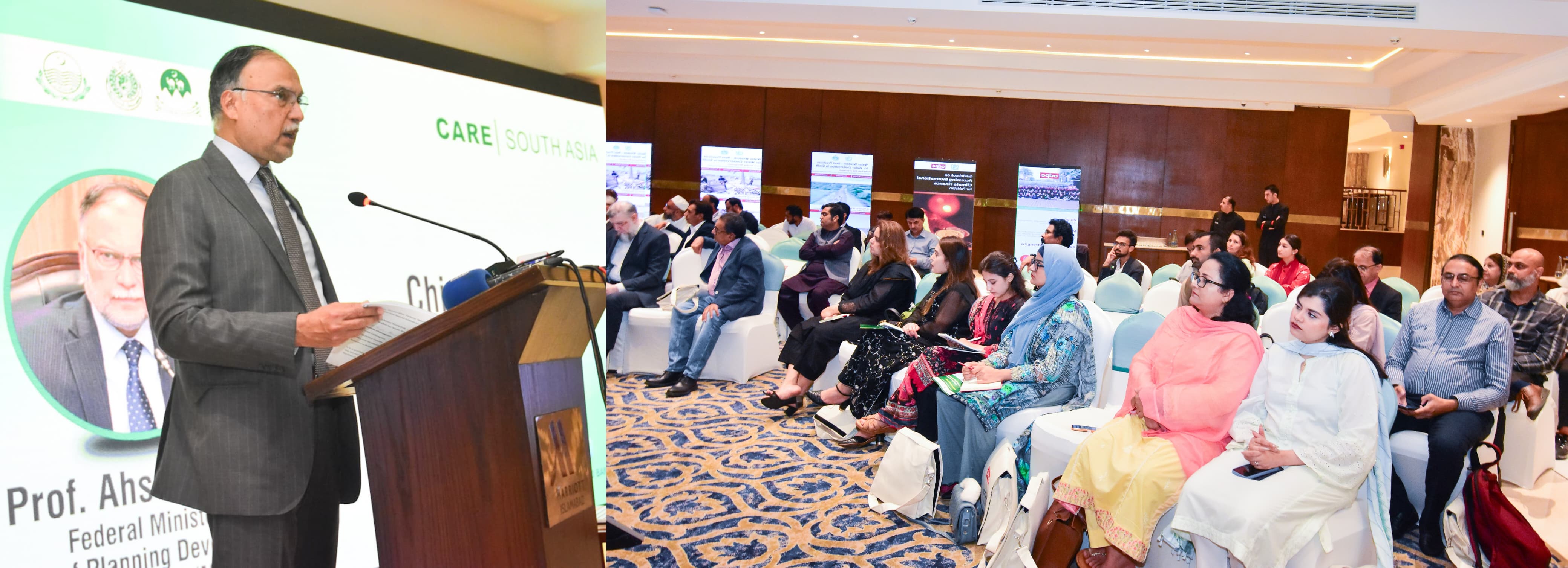 Prof Ahsan Iqbal, delivered a keynote address on climate change, "Practical Action for Environmental Protection: Progress on Climate Change Direction in Pakistan."