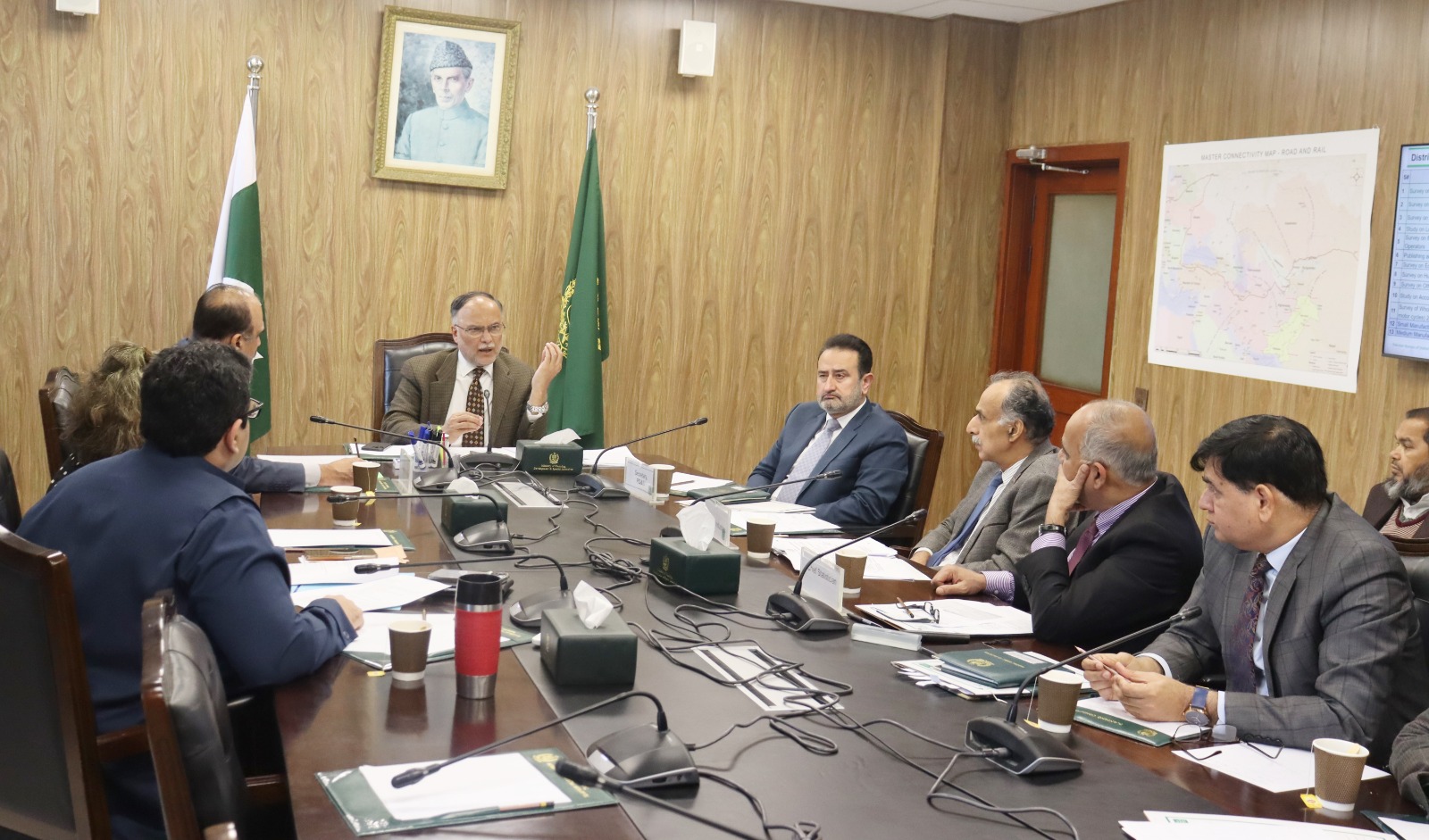 A high-level meeting was held under the Chairmanship of the Minister for Planning, Development and Special Initiatives Ahsan Iqbal to discuss the implementation of the Prime Minister's directives to conduct surveys on Small and Medium Enterprises (SMEs) for providing base to evidence base decision making and policy formulation